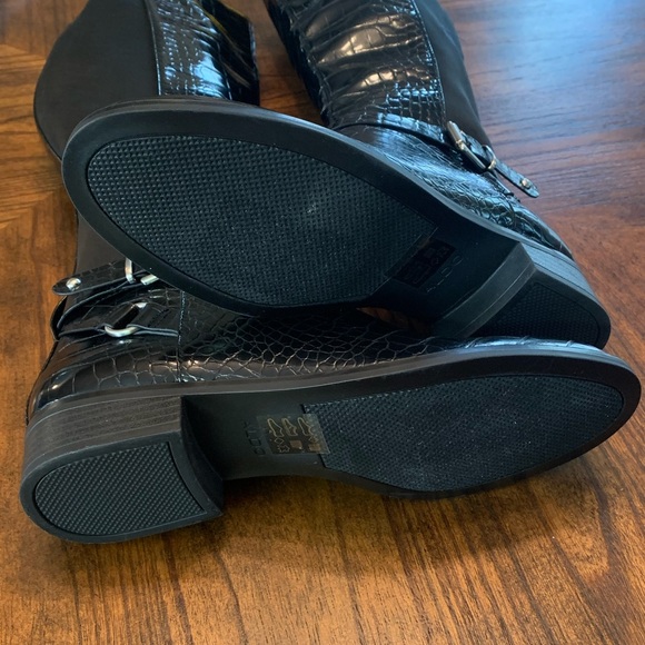 NWOT Aldo Hoiclya Croc Embossed Knee Hi Boots - Picture 9 of 11